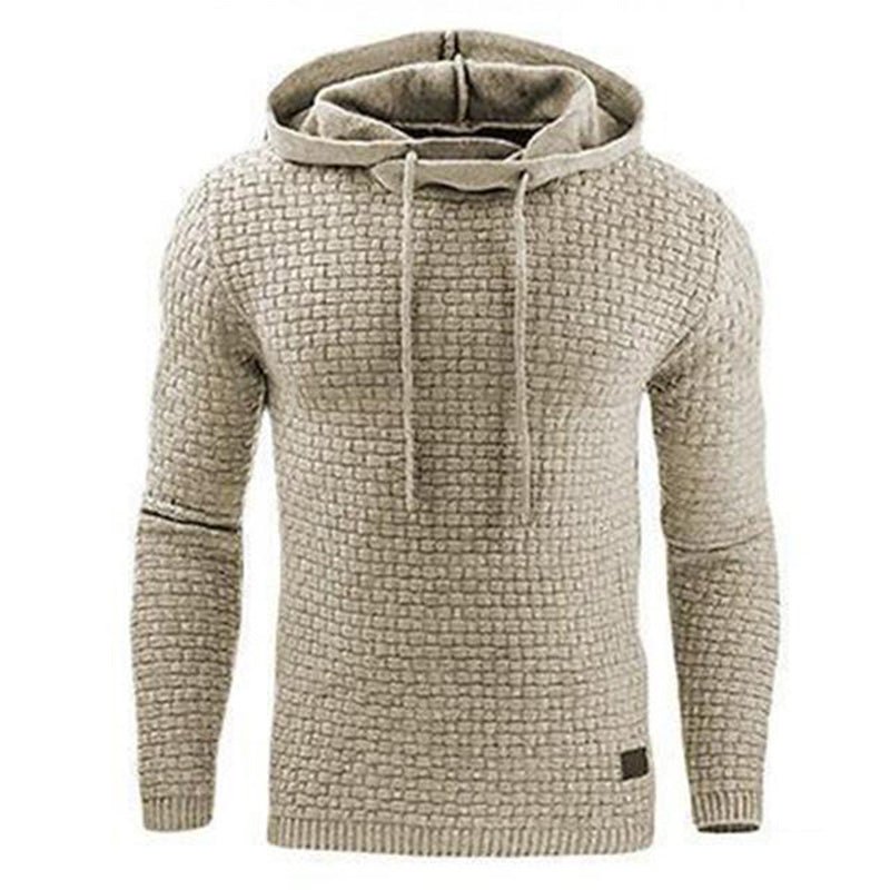 Sweat à capuche, Hoodie chaud tricoté pour Homme - Hoodie homme - Kaki - M - Doudounes homme - Hauts homme