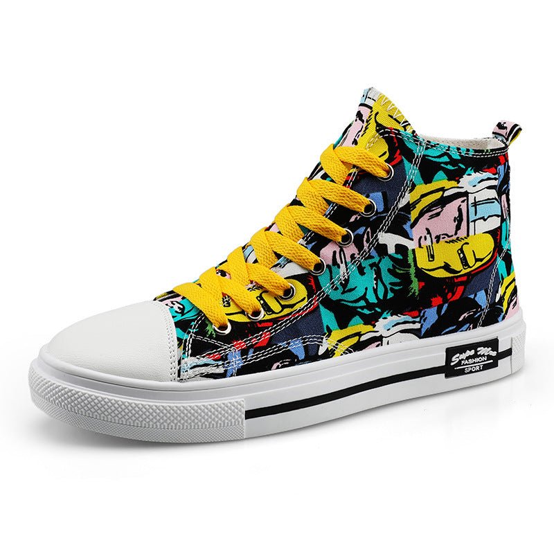 Chaussures colorées en toile pour hommes, nouvelles chaussures tendance d'automne - chaussures - Jaune - 35 - Chaussures - chaussures basket