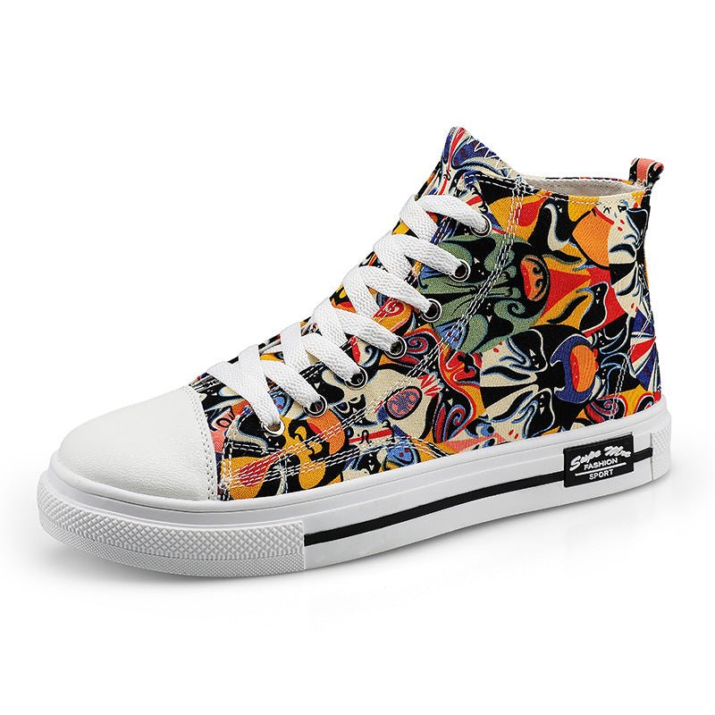 Chaussures colorées en toile pour hommes, nouvelles chaussures tendance d'automne - chaussures - Orange - 35 - Chaussures - chaussures basket