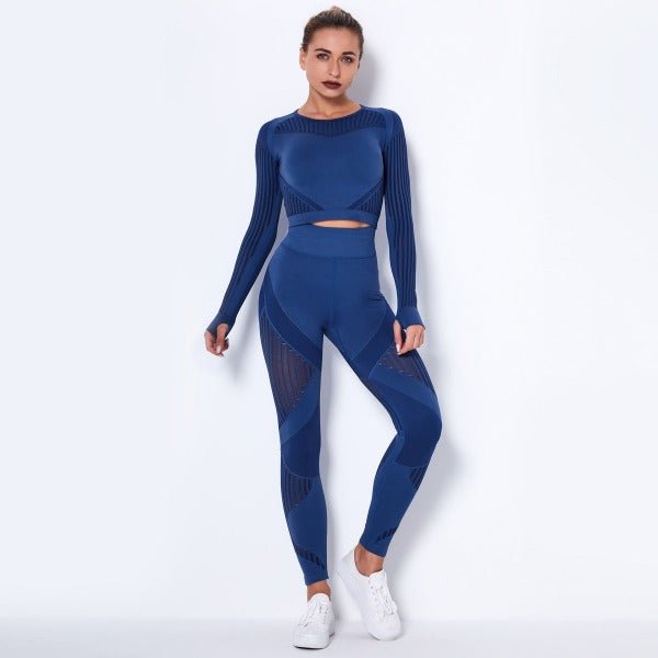 Vêtements de sport et yoga pour femme - Tenue de sport femme - Bleu marine - L - Bas femme - Ensemble femme
