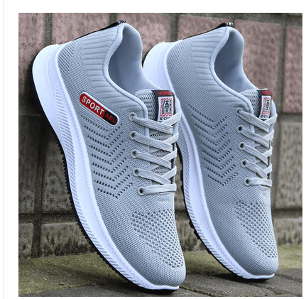 Chaussures respirantes pour Femme, Baskets de Sport femme - chaussures femme - Gris Rouge - 39 - Accessoires femme - Chaussures