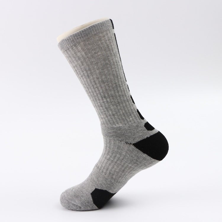 Chaussettes de sport classiques hautes, épaisses et antidérapantes - chaussettes - Gris - 39 - 45 - Chaussettes de sport - Chaussettes de tennis
