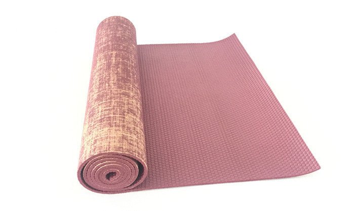 Tapis de Sport pour Yoga, fitness, Sensation luxe - Rouge foncé - 183x61x0.5 - Accessoires de sport - Accessoires femme