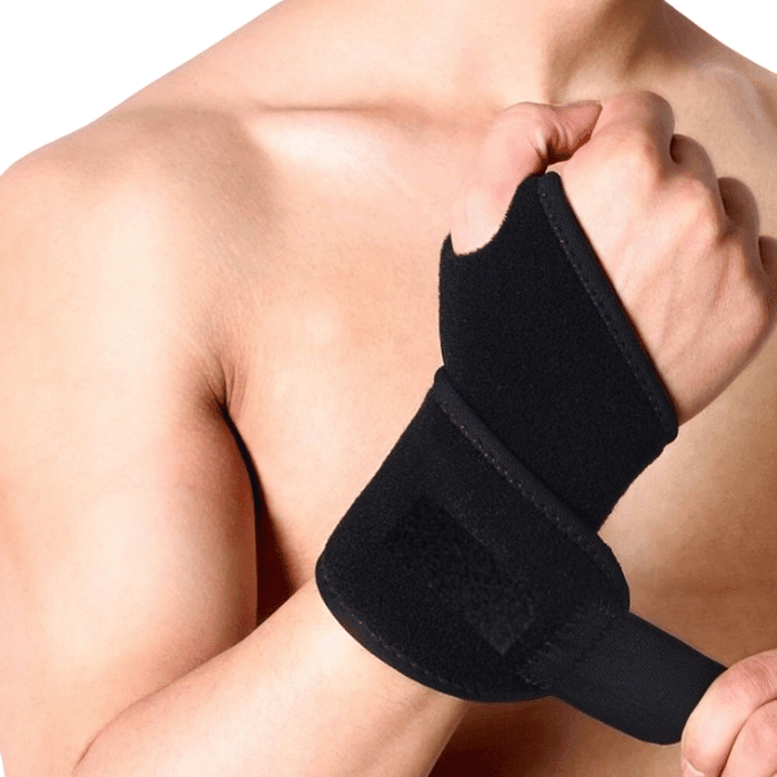Attelle de soutien de poignet réglable - Protège Poignet - Noir - gym - Homme