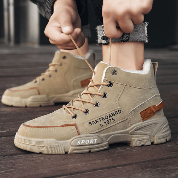 Bottes d'hiver, Chaussures chaud en coton pour homme beau