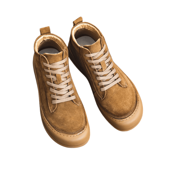 Bottines, chaussures montantes en cuir, polyvalentes à semelles épaisses, décontractées - Bottines Homme - Marron - 38 - Bottines homme - Chaussures