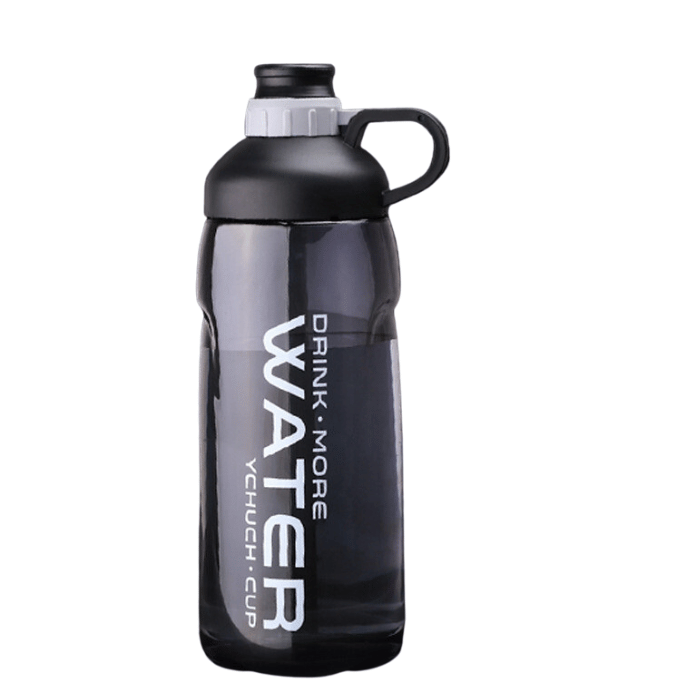 Bouteille d'eau pour sport 2 Litres en étanche couleur Noir