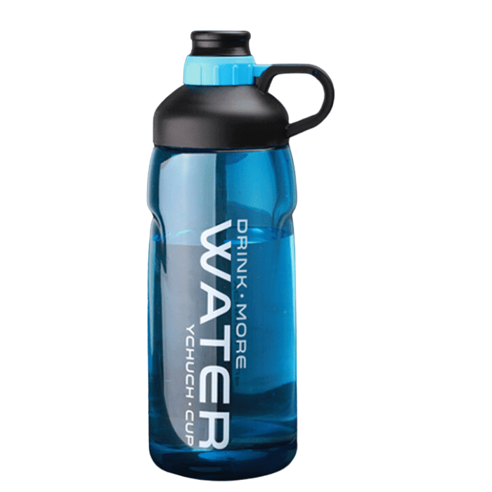 Bouteille d'eau pour sport 2 Litres en étanche - Gourde - Bleu - Accessoires de Ping pong - Accessoires de sport