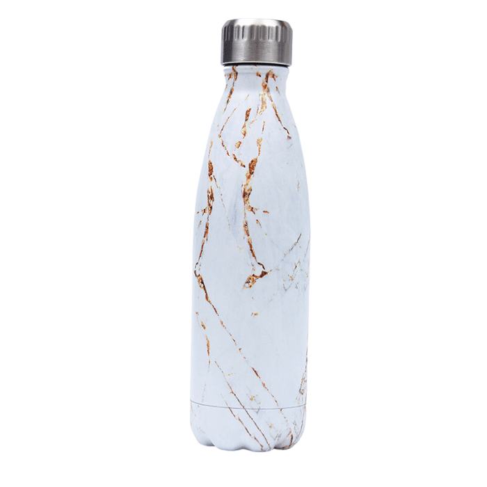 Gourde Polyvalente de 500ml nécessaire pour sport et quotidien - Gourde d'eau - Blanc Marron - Accessoires de sport - Accessoires joueur de Tennis
