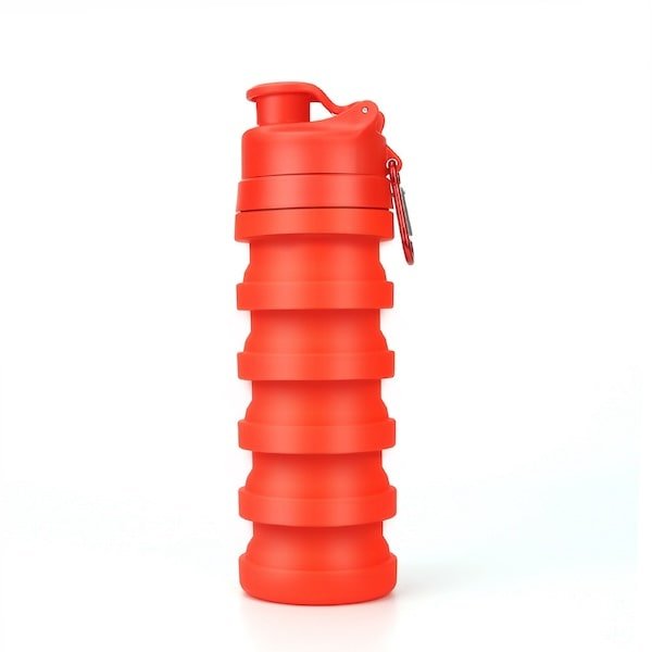 Bouteille pour sport pliable 500ml très pratique ! - Gourde d'eau - Rouge - Accessoires de sport - Accessoires de tennis
