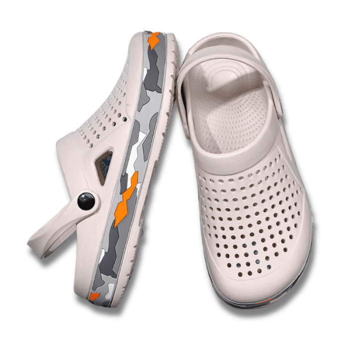 Chaussures sandale à trous pour homme et femme - Sandales d'été avec Baotou - Beige - 40 - Chaussures de plage femme - femme