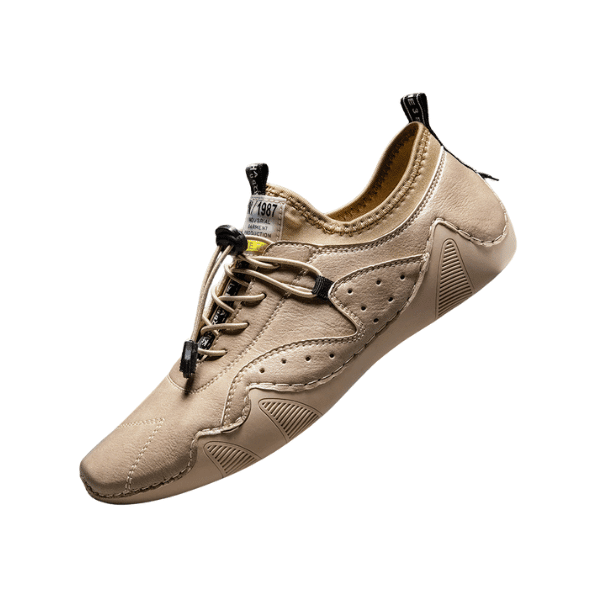 Chaussures en cuir décontractées et polyvalentes - Chaussure Homme - Beige - 38 - Chaussures - Chaussures Badminton
