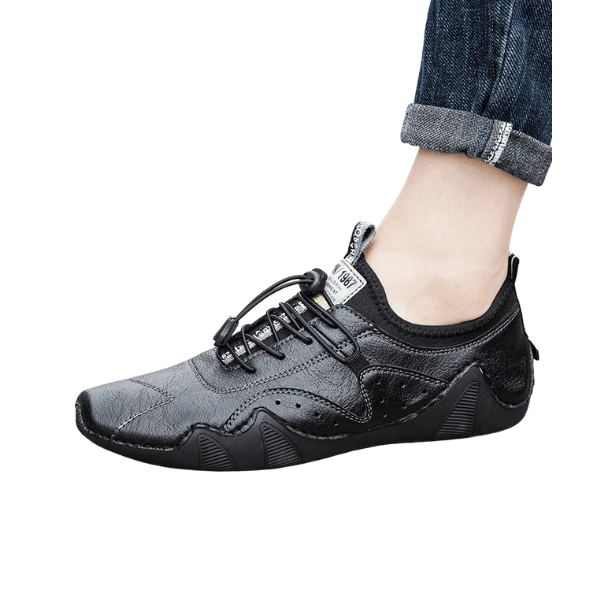Chaussures en cuir décontractées et polyvalentes - Chaussure Homme - Noir - 38 - Chaussures - Chaussures Badminton