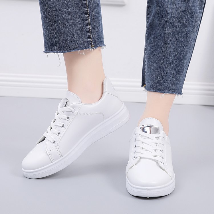 Chaussures blanches pour femmes, chaussures plates d'été assorties à tout - chaussures femme - Argent - 35 - Accessoires femme - Chaussures