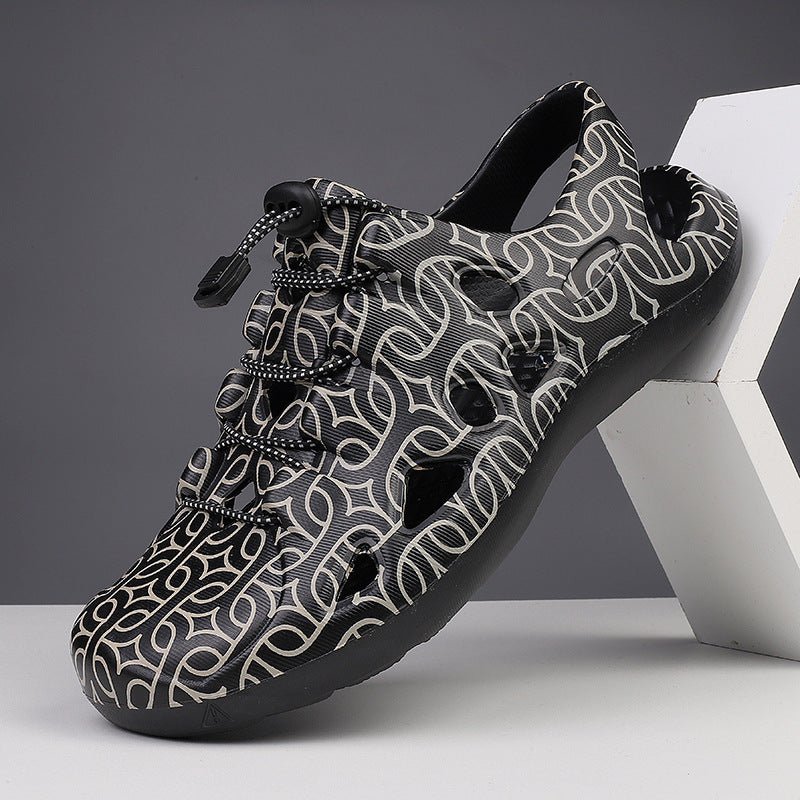 Sandales de plage à lacets à la mode Homme - sandals homme - Vert foncé - 39 - Chaussures - Chaussures de plage femme