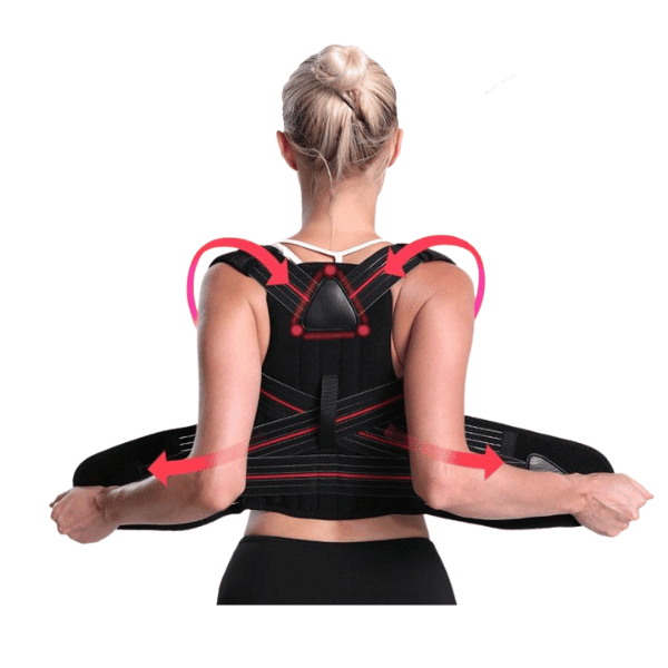 Redresseur correcteur de posture dorsale Femme Homme - Redresseur de dos - Correction de Posture - Noir - L - gym - Protection articulaire