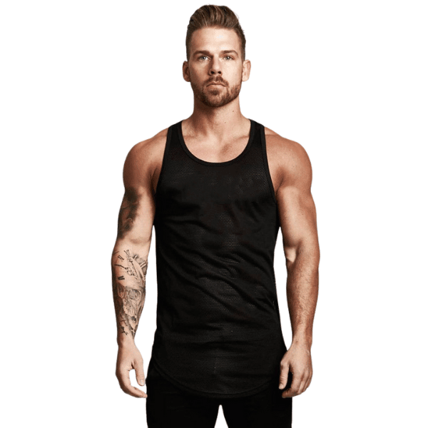 Débardeur gilet de sport pour homme - Débardeur homme - Noir - L - badminton - Débardeurs homme