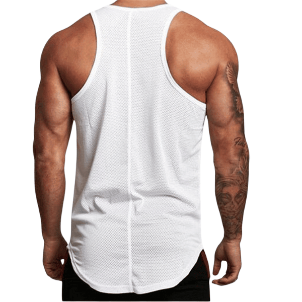 Débardeur gilet de sport pour homme - Débardeur homme - Blanc - L - badminton - Débardeurs homme