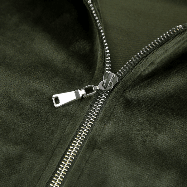 Ensemble Pull à capuche en velours doré avec pantalon - Ensemble tenue femme - Vert - L - Bas femme - feme