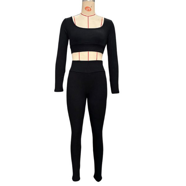 Haut de sport à la mode pour femmes, vêtements de yoga | ensemble deux pièces - Ensemble sport femme - Noir - L - badminton - Bas femme