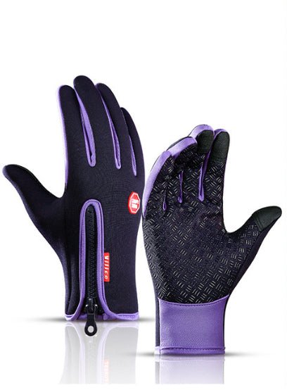 Gants d'hiver imperméables, avec doublure polaire - gants - Violet - L - Accessoires de Ping pong - Accessoires de sport