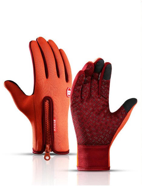 Gants d'hiver imperméables, avec doublure polaire - gants - Orange - L - Accessoires de Ping pong - Accessoires de sport