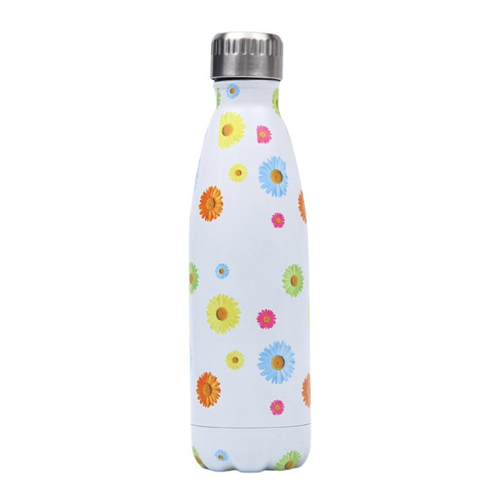 Gourde eau 500ml pour Sport et quotidien avec fleurs