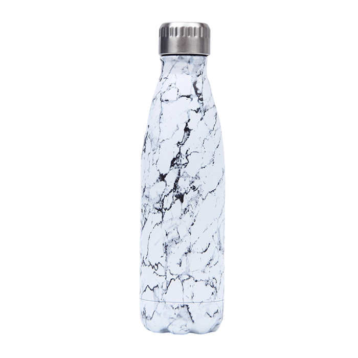 Gourde eau 500ml pour Sport et quotidien couleur Blanc et noir
