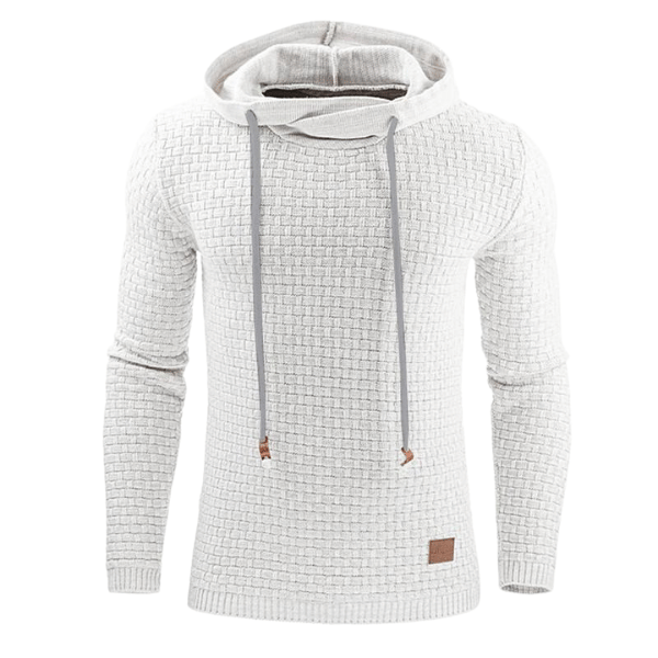Hooded sweatshirt, warm knitted hoodie for men