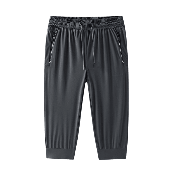 Jogging ample 3/4, Pantacourt décontracté - Pantacourts homme - Gris - 2XL - Bas homme - Homme