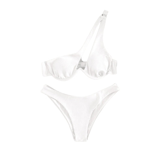 Maillot de bain 2 pièces pour femme ultra confortable épaule dénudée, bikini 2 pièces pour femme