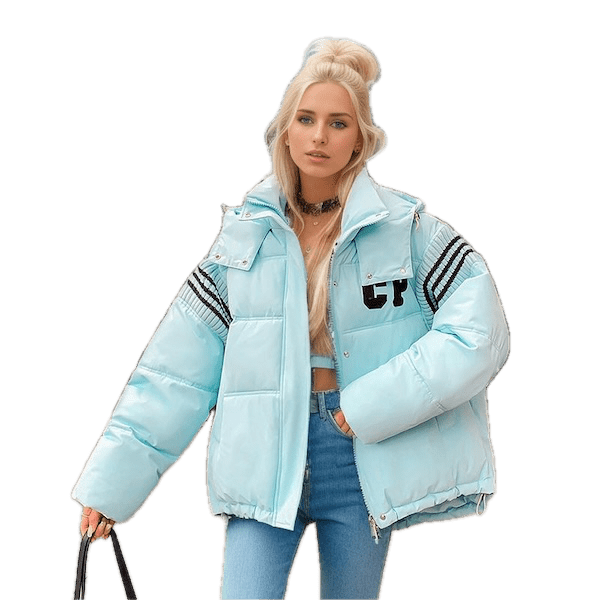 Doudoune femme chaud et épaisse large - Dodoune femme - Bleu clair - L - Doudoune - Doudoune femme