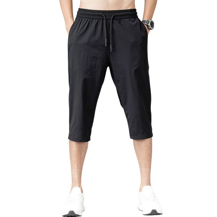 Pantacourt pour homme léger et décontracté - Pantalons décontractés homme - Noir - 2XL - Bas homme - Homme