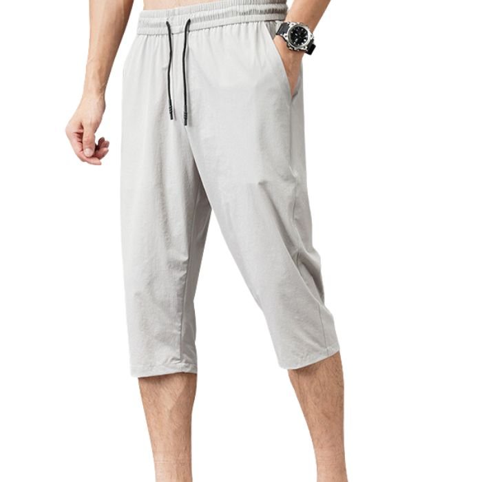 Pantacourt pour homme léger et décontracté - Pantalons décontractés homme - Gris - 2XL - Bas homme - Homme