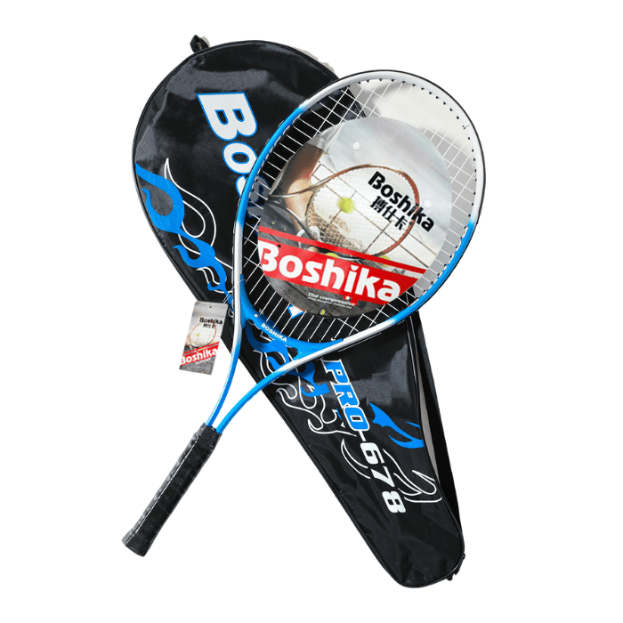 Raquette de tennis junior et adult offert : Colle, balle ,Corde - raquette badminton - Bleu - Accessoires joueur de Tennis - raquette tennis