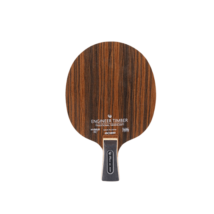 Raquette de tennis de table en fibre carbone - raquette Ping pong - Marron clair Court - Bois raquette de ping pong - Ping pong