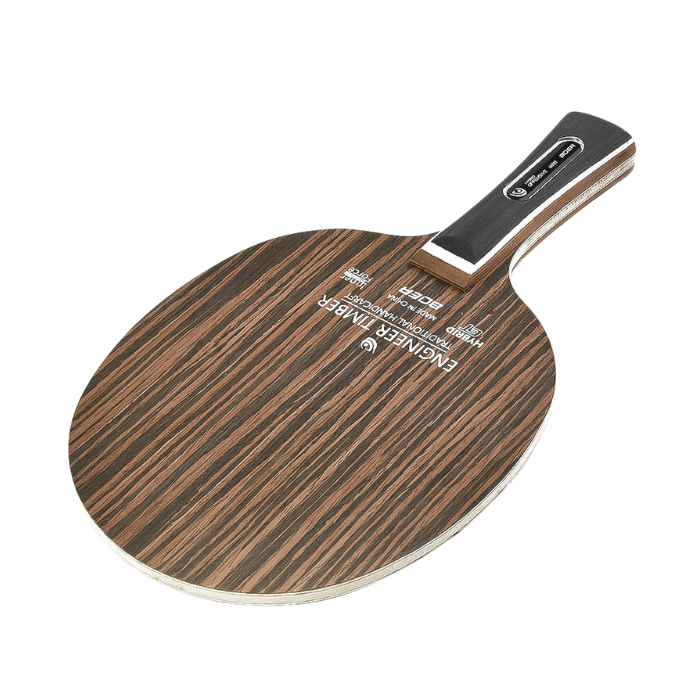 Raquette de tennis de table matériau fibre carbone couleur marron clair avec taille poignée long