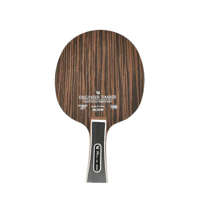Raquette de tennis de table en fibre carbone - raquette Ping pong - Marron long - Bois raquette de ping pong - Ping pong