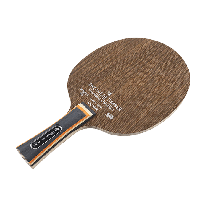 Raquette de tennis de table en fibre carbone - raquette Ping pong - Marron foncé long - Bois raquette de ping pong - Ping pong