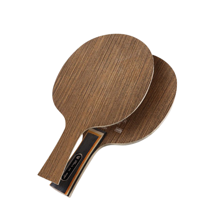 Raquette de tennis de table matériau fibre carbone couleur marron clair avec taille poignée long