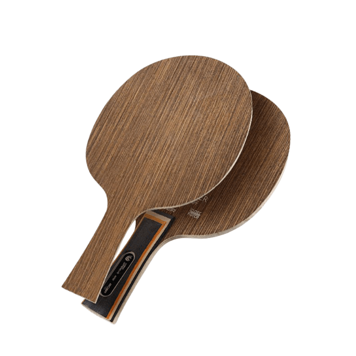 Raquette de tennis de table en fibre carbone - raquette Ping pong - Marron foncé long - Bois raquette de ping pong - Ping pong