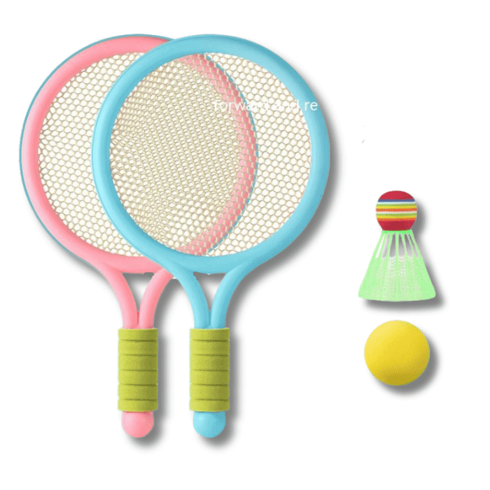 Raquettes de badminton pour enfants - Raquettes badminton enfant - Rose Bleu - badminton - raquette badminton