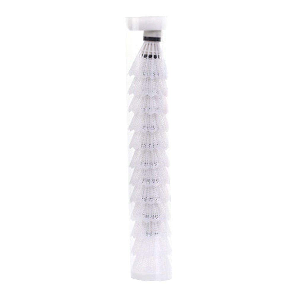 Volant de Badminton légères en Plastique Outdoor, volants colorés 12 pièces - Blanc - 12 PCS - badminton - Set raquette de badminton enfant