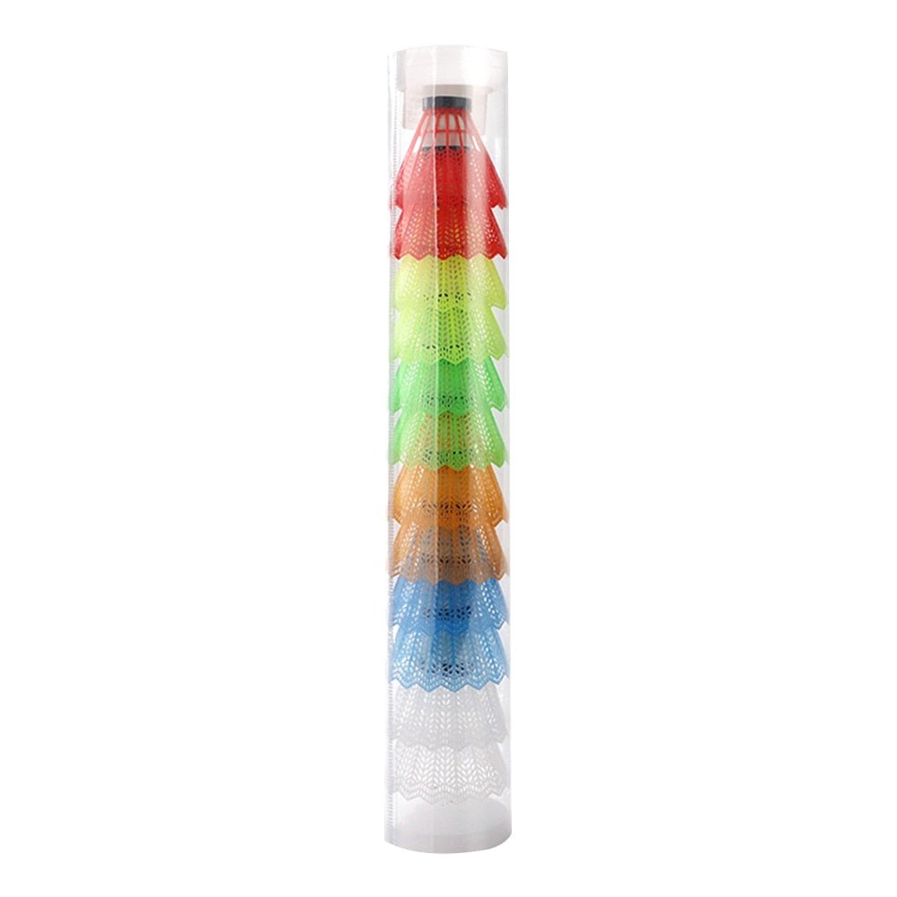 Volant de Badminton légères en Plastique Outdoor, volants colorés 12 pièces - Multicouleur - 12 PCS - badminton - Set raquette de badminton enfant
