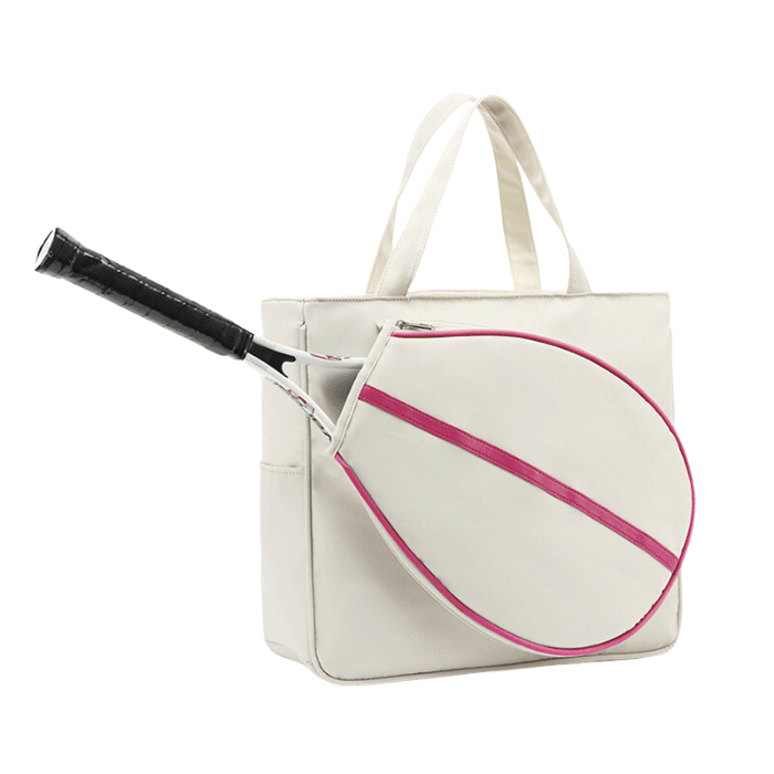 Sac à main portable pour raquette de Tennis Femme - Sac raquettes tennis - Blanc - Sac Tennis - Sac tennis Femmes