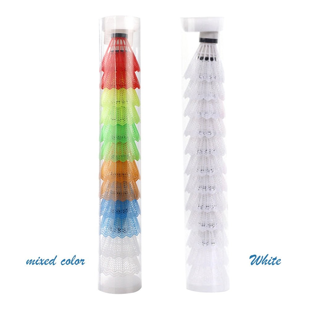 Volant de Badminton légères en Plastique Outdoor, volants colorés 12 pièces - Multicouleur - 12 PCS - badminton - Set raquette de badminton enfant