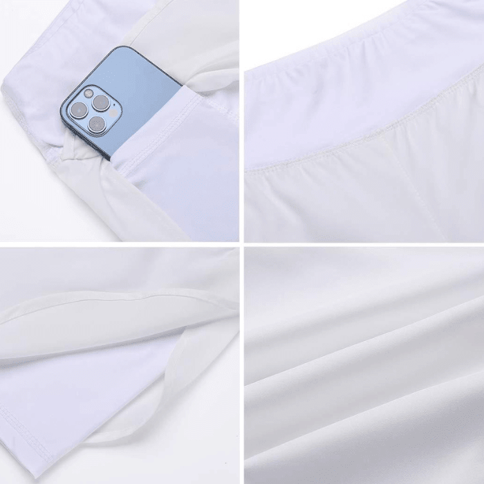 Short de Sport anti - reflets pour femmes à séchage rapide et décontracté - Short femme - Blanc - 2XL - femme - Jupes femme