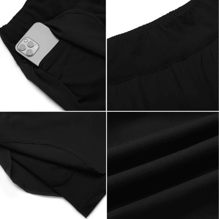 Short de Sport anti - reflets pour femmes à séchage rapide et décontracté - Short femme - Noir - 2XL - femme - Jupes femme