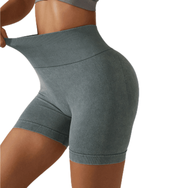 Short de sport taille haute pour femme parfait pour sport - Short femme - Bleu clair - L - Bas femme - femme