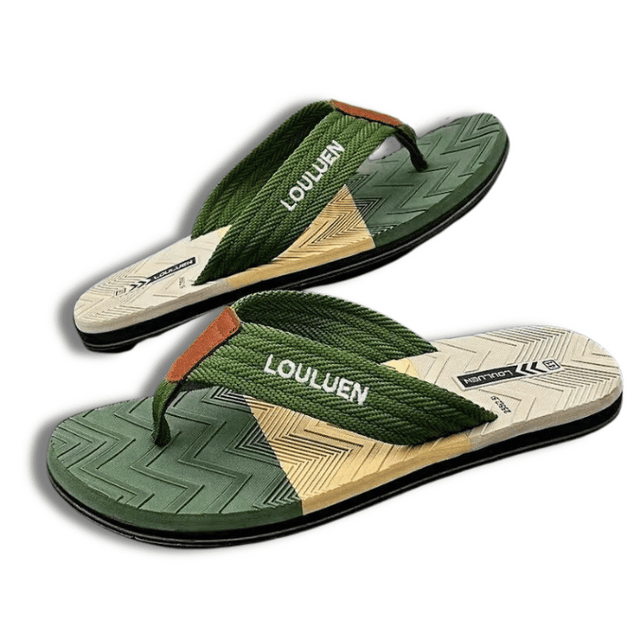 Tongs sandales beau confortable pour homme et femme couleur vert